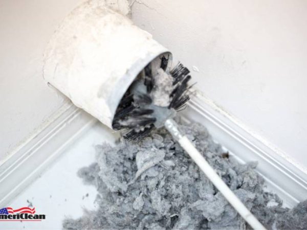 Lint collected from dryer vent