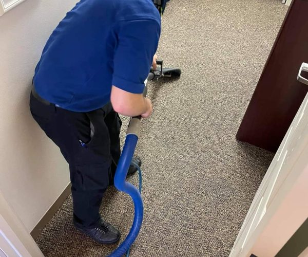 professional cleaning carpet in office