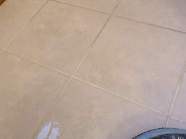 ceramic tile and grout after cleaning