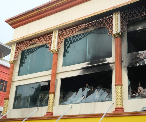 commercial building after fire damage