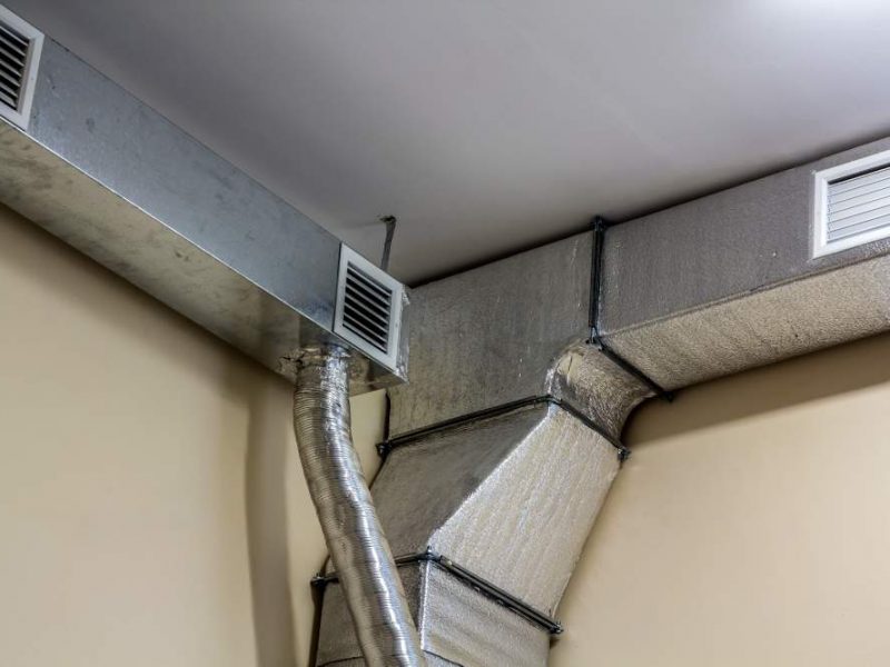 Industrial air duct ventilation equipment and pipe systems