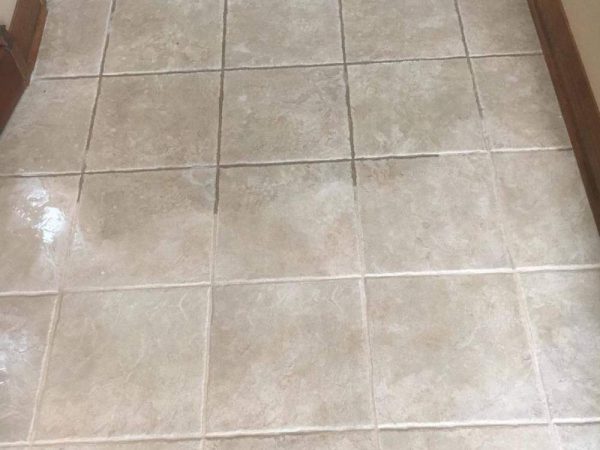tile and grout before cleaning