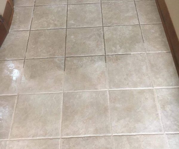 tile and grout before cleaning