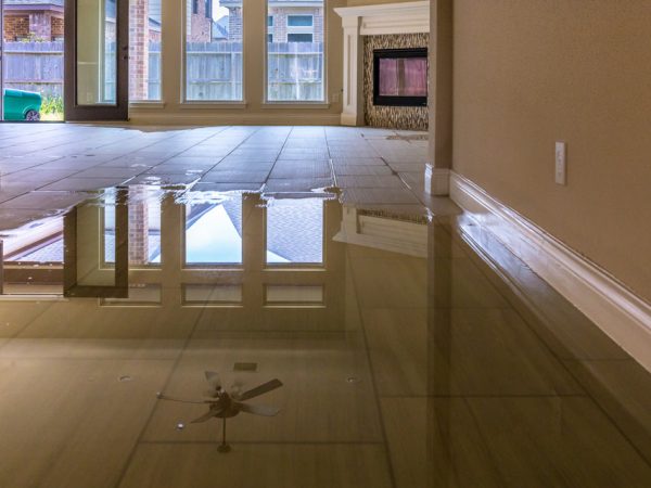 Houston home with water damage after hurricane
